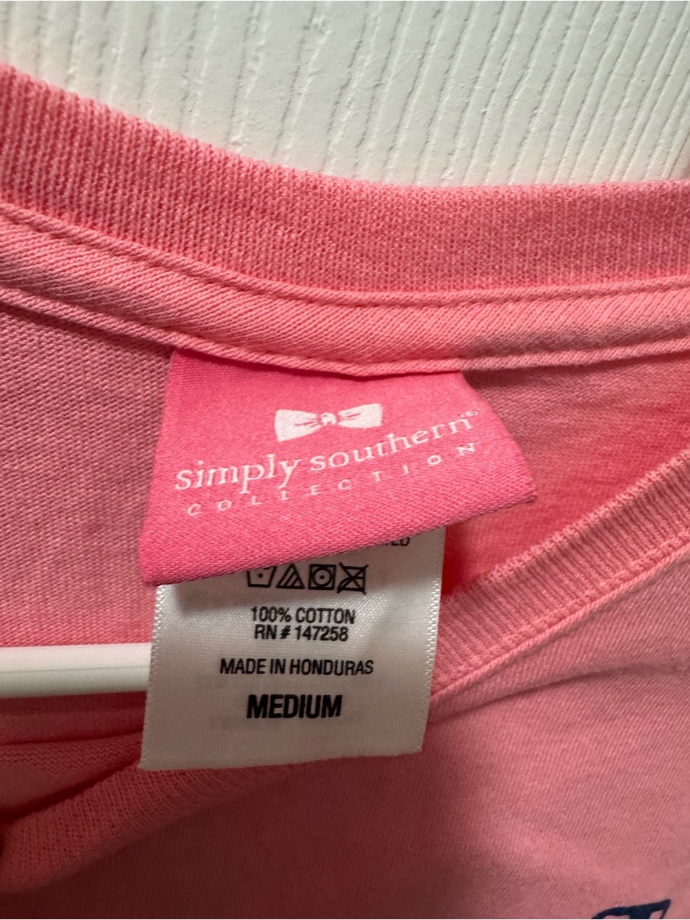 Simply Southern Pink Short-Sleeve Women’s Tee with Small Chest Logo - Picture 6 of 6